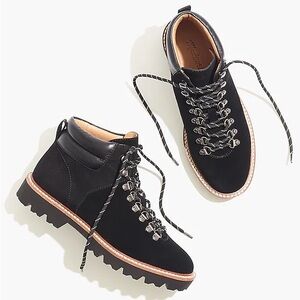 Madewell The Citywalk Little Hiker Boot in Leather - True Black, Size 6